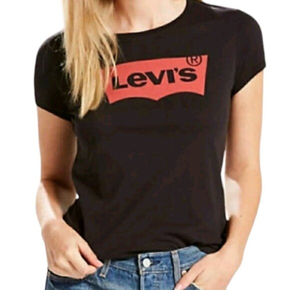 🪻BOGO🪻 CLEARANCE SALE! Bu Levi's Women's Perfect 100% Cotton Tee Shirt Size XS - Picture 1 of 8
